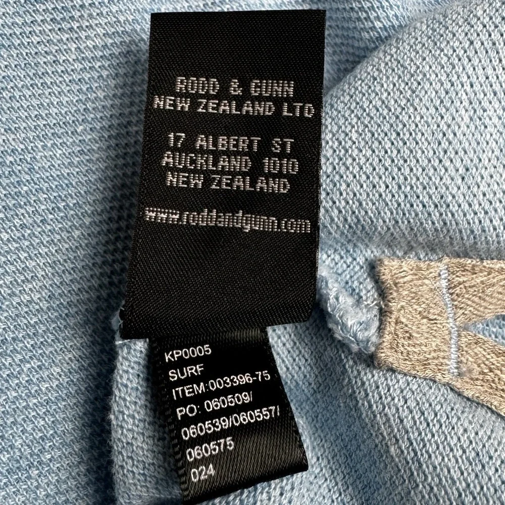 Rodd Gunn Polo Shirt Sports Fit Mens Large Blue Australian Cotton Preppy Classic